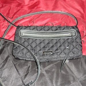 Strada Black Quilted Purse
